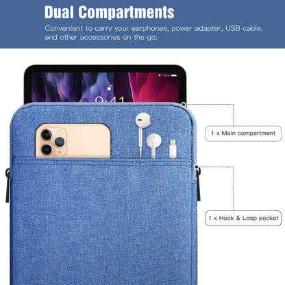 TiMOVO 9-11" Tablet Sleeve Bag for iPad 11-inch A16 2025, iPad 10.9"/10.2"| Air 11 Inch/5th/4th Gen. 10.9", Galaxy Tab A9+/A11Plus 11", Protective Bag Fit Smart Keyboard, Dusty Blue