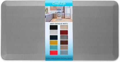 ComfiLife Anti Fatigue Floor Mat – 3/4 Inch Thick Kitchen Mats for Floor, Standing Desk Mat, Kitchen Rug – Comfort at Home, Office – Durable – Stain Resistant – Non-Slip Bottom (20" x 32", Black)