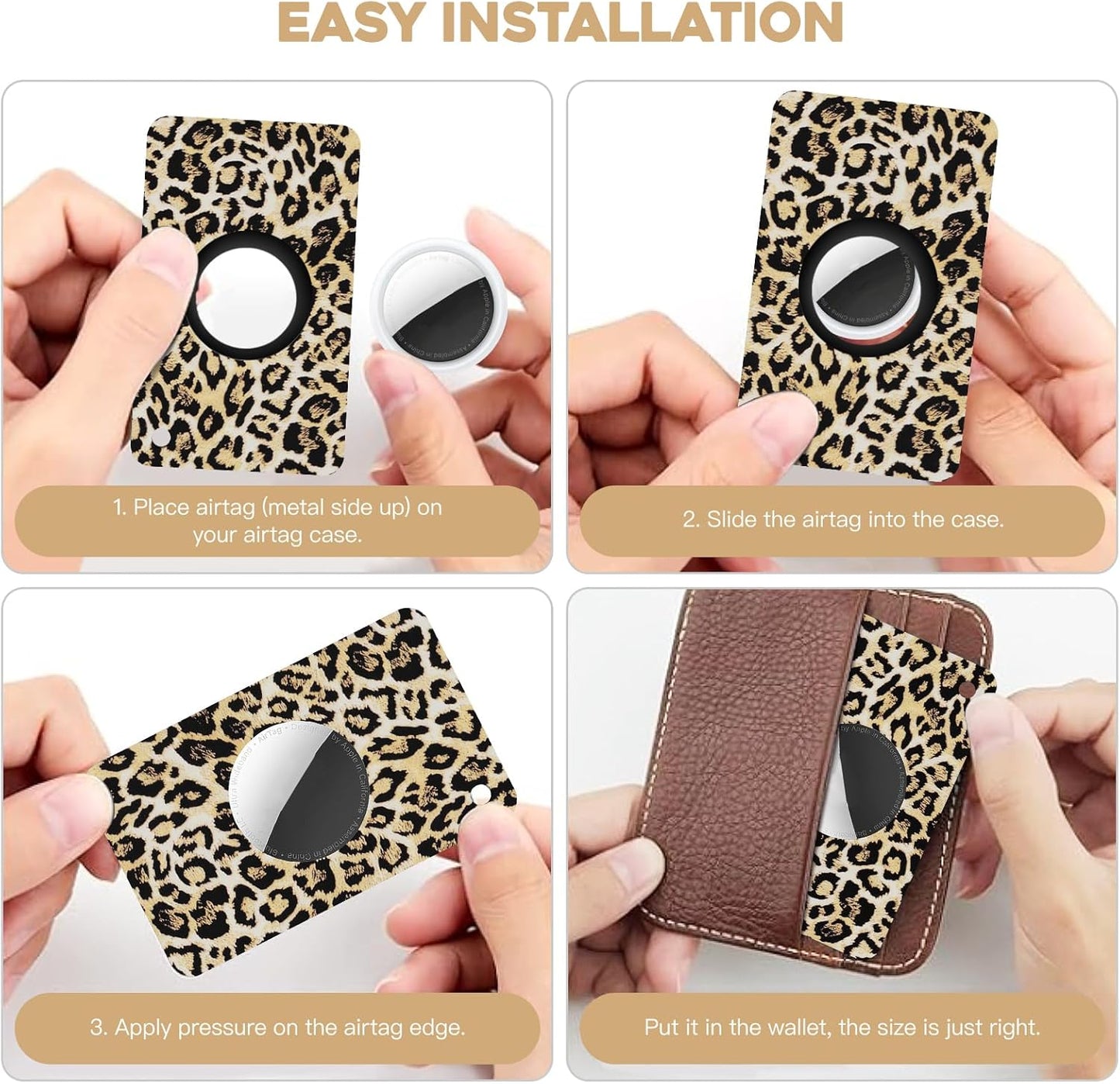 2 Pack Ultra Thin Wallet Holder Card Case for Apple AirTag, Lightweight GPS Tracker Cover for Wallet, Purse, Handbag, Keys, Clutch Bag