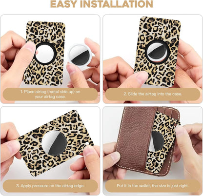 2 Pack Ultra Thin Wallet Holder Card Case for Apple AirTag, Lightweight GPS Tracker Cover for Wallet, Purse, Handbag, Keys, Clutch Bag
