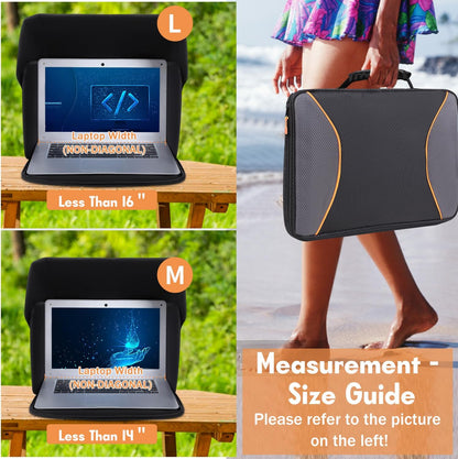Laptop Sun Shade Laptop Sun Glare Shield Privacy Screen Hood Lightweight Laptops Sunshade Bag for Working Outside Portable Shield Cover 12-14'' (Patent Pending)