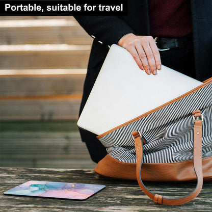 Audimi Small Mouse Pad 6 x 8 Inch, Mini Mouse Pad Thick for Laptop Wireless Mouse Home Office Travel, Portable & Washable (Black)