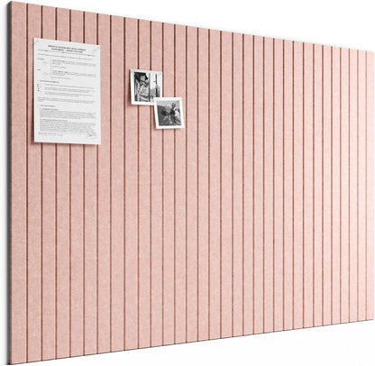 Bumusty Large Cork Board Alternative-48 x 36" Felt Bulletin Board Tiles, with 30 Pushpins, 70 Adhesive Tabs, Fine-Stripe 12-Pack, Cork Boards for Office Push Pin Board Felt Board-Oatmeal