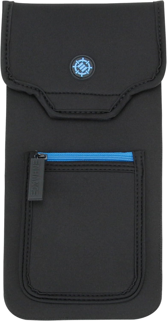 ENHANCE Keyboard Sleeve Travel Case for TKL Tenkeyless Compact Tournament eSports Gaming Keyboards (up to 15 Inches) - Rugged Neoprene Construction , Zipper Mouse Storage and Cable Storage Pouch