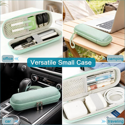 Carrying Vape Case for 510 Thread Battery & Cartridge – Hard Shell EVA Small Zipper Pouch Organizer | Fits Inhalers, Diffuser Pen, USB Cables & Personal Items | for Commuting & Travel | Empty Black
