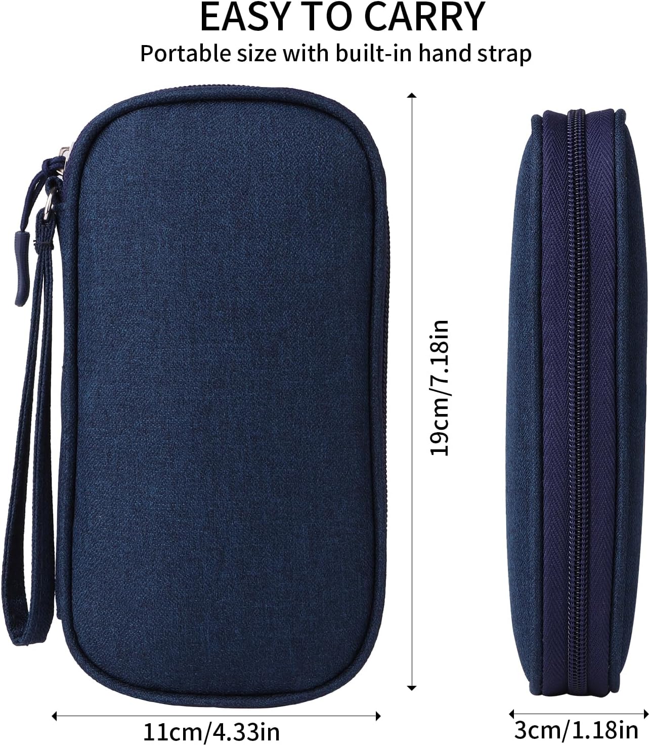 Universal Cable Organizer - Electronics Accessories Bag for Charger, Phone, Memory Cards & Travel Gadgets (Black)