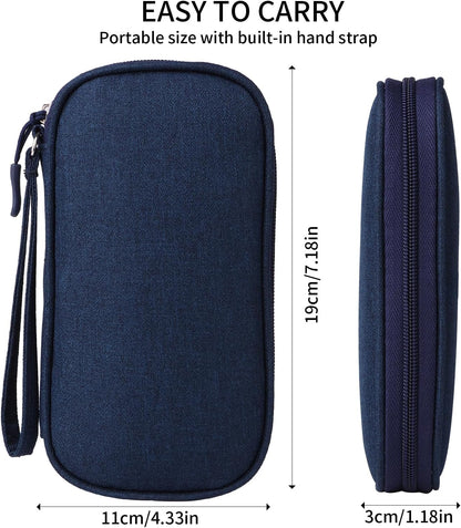 Universal Cable Organizer - Electronics Accessories Bag for Charger, Phone, Memory Cards & Travel Gadgets (Black)