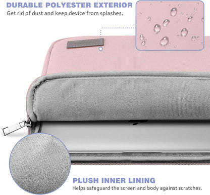 MoKo 9-11 Inch Tablet Sleeve Bag Carrying Case Fits iPad Pro 11 M5/Air M3, iPad A16 2025, i-Pad 10th 10.9, i-Pad 9/8/7th Gen 10.2, iPadAir 5/4th 10.9, Tab S8 11"/Tab A 10.1,Cloudy Pink