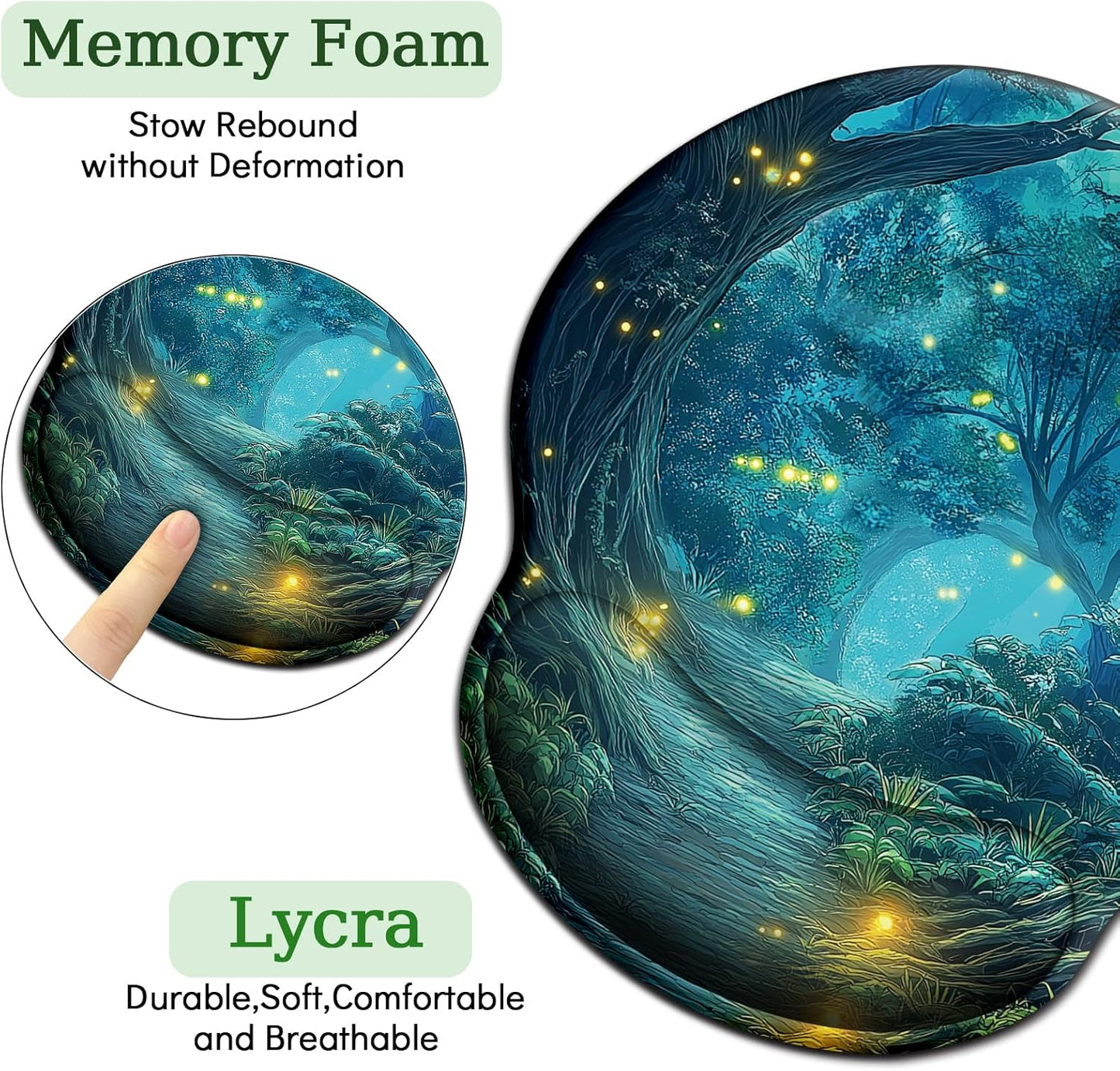 LIMKRIAN Cat Ergonomic Mouse Pad with Wrist Rest, Gaming Mouse Pad with Wrist Support, Funny Mouse Pads for Desk, Computer Mousepad with Non-Slip Pain Relief PU Base, Cute Office Desk Accessories