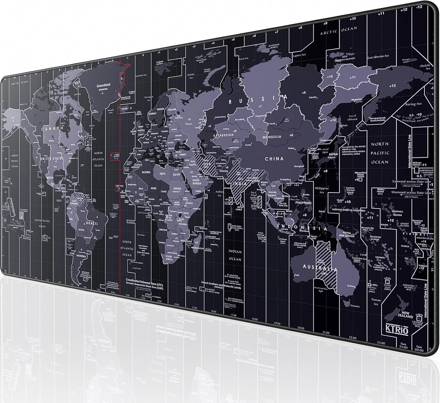 KTRIO Large Gaming Mouse Pad Desk Mat, Superior Micro-Weave Cloth for Precise Mouse Control, Non-Slip Rubber Base, Stitched Edges, Water-Resistant, for Gamer, Office & Home, 31.5" x 11.8" inches