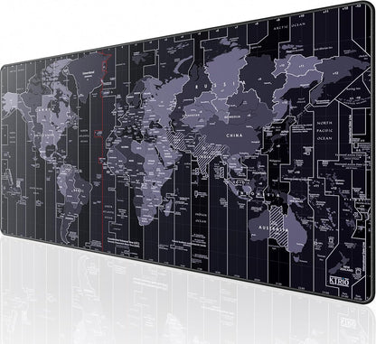 KTRIO Large Gaming Mouse Pad Desk Mat, Superior Micro-Weave Cloth for Precise Mouse Control, Non-Slip Rubber Base, Stitched Edges, Water-Resistant, for Gamer, Office & Home, 31.5" x 11.8" inches