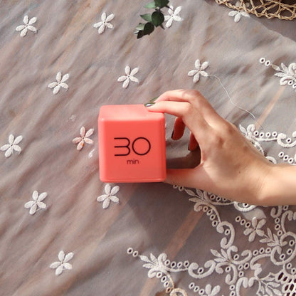 mooas Cube Timer (Mint), Flip Timer Productivity Timer, Time Management, Block Timer Kids Cube Timer Kitchen Timer Desk Timer for Studying Workout Classroom 1, 3, 5, 10 min Timer Setting