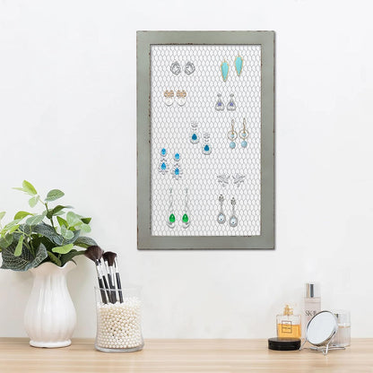 SOFE Farmhouse Memo Board Chicken Wire Frame, Black Large Bulletin Boards for Walls, Hanging Photo Display Board or Jewelry Organizer Wall Grid Panels, Decorative Vision Board for Desktop Office