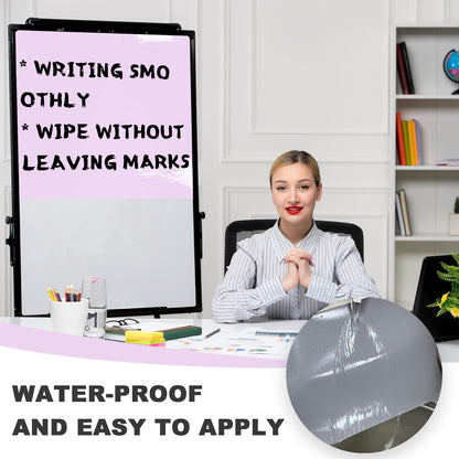 Dry Erase Board Sticker- Whiteboard Stickers-8.27''x11.69'' Removable Dry Erase Sheets- Fridge Dry Erase Paper for Wall/Desk/Refrigerator/Door/Locker/Home/Office/Classroom (White-2Pcs)