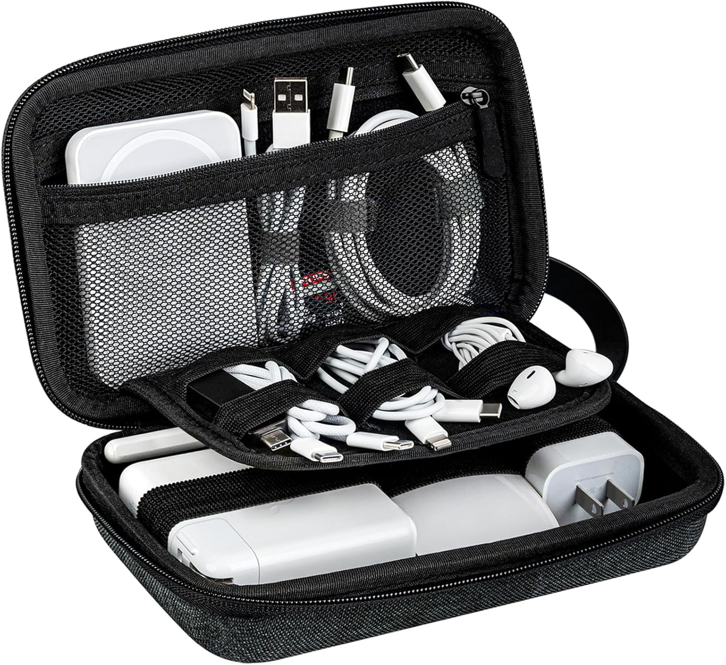 JETech Travel Accessories Organizer Case, Portable Electronic Pouch Gadget Bag for MacBook Power Adapter Chargers, Cables, Power Bank, Mouse, Stylus Pen, Earphone, SD Card, USB Flash Drive