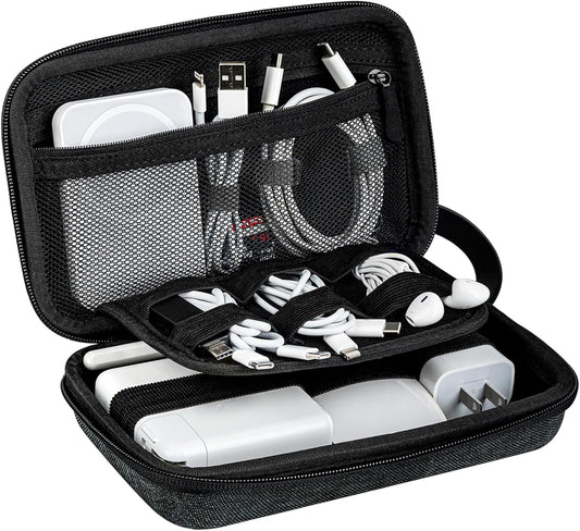 JETech Travel Accessories Organizer Case, Portable Electronic Pouch Gadget Bag for MacBook Power Adapter Chargers, Cables, Power Bank, Mouse, Stylus Pen, Earphone, SD Card, USB Flash Drive