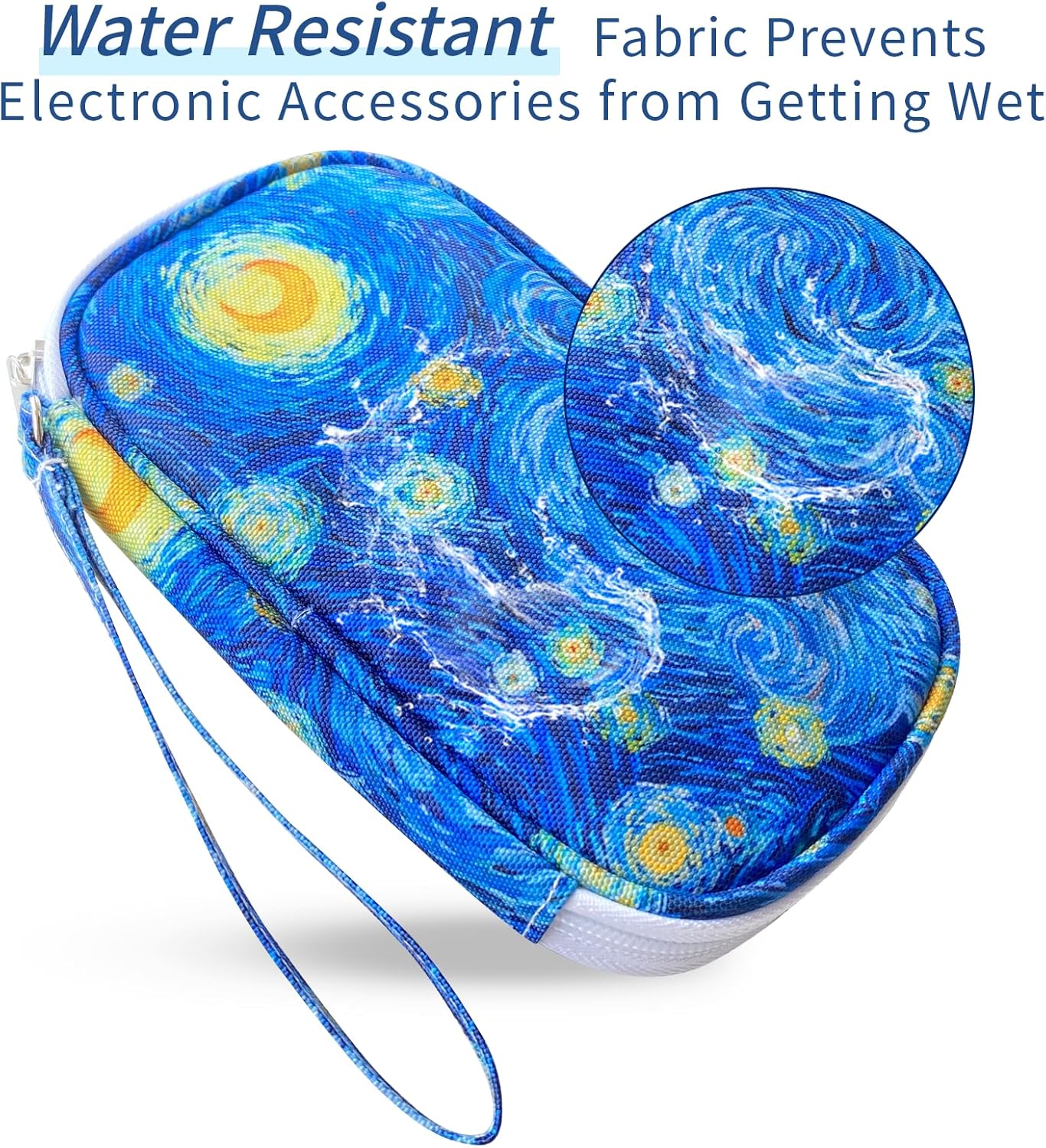Electronics Organizer Travel Case, Cable Organizer Travel Essentials Tech Pouch,Suitable for Charger, Cable, Phone，Flash Drive,Bohemian leaves