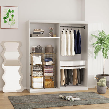 C&AHOME Wire Cube Storage, 6 - Cube Organizer Metal C Grids, Modular Shelves Units, Storage Bins Shelving, Closet Organizer, Ideal for Home, Office, Living Room, 36.6”L x 12.4”W x 36.6”H Black