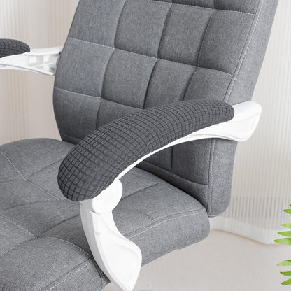 FORCHEER Office Chair Armrest Covers 12-15 Inch Velvet Elastic Black Arm Rest Covers for Desk Computer Chairs Washable