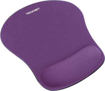 TECKNET Ergonomic Mouse Pad with Wrist Rest, Soft Mousepad with Massage Design, Memory Foam and Non-Slip PU Base for Pain Relief, Gaming Mouse Pad for Desk, Home, Office, 12x8 Inches, Black