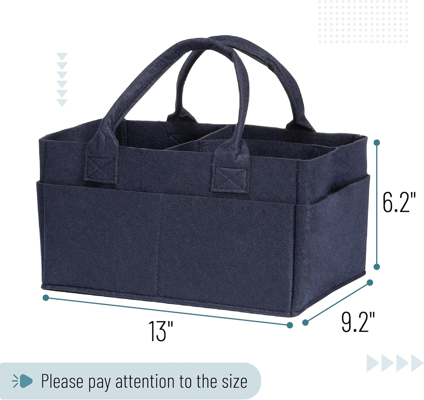 Mr. Pen- Baby Diaper Caddy Organizer, Gray, Medium, Nursery Storage Bin and Car Organizer for Diapers and Baby Wipes