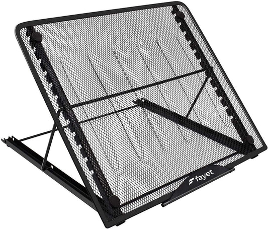 Fayet Large Version Adjustable Light Pad Stand, 12 Angle Points Skidding Prevented Holder for XP-Pen Artist, Compatible with 10" ~ 17" Notebooks, Drawing Monitor/Huion A2 A3 Light Board