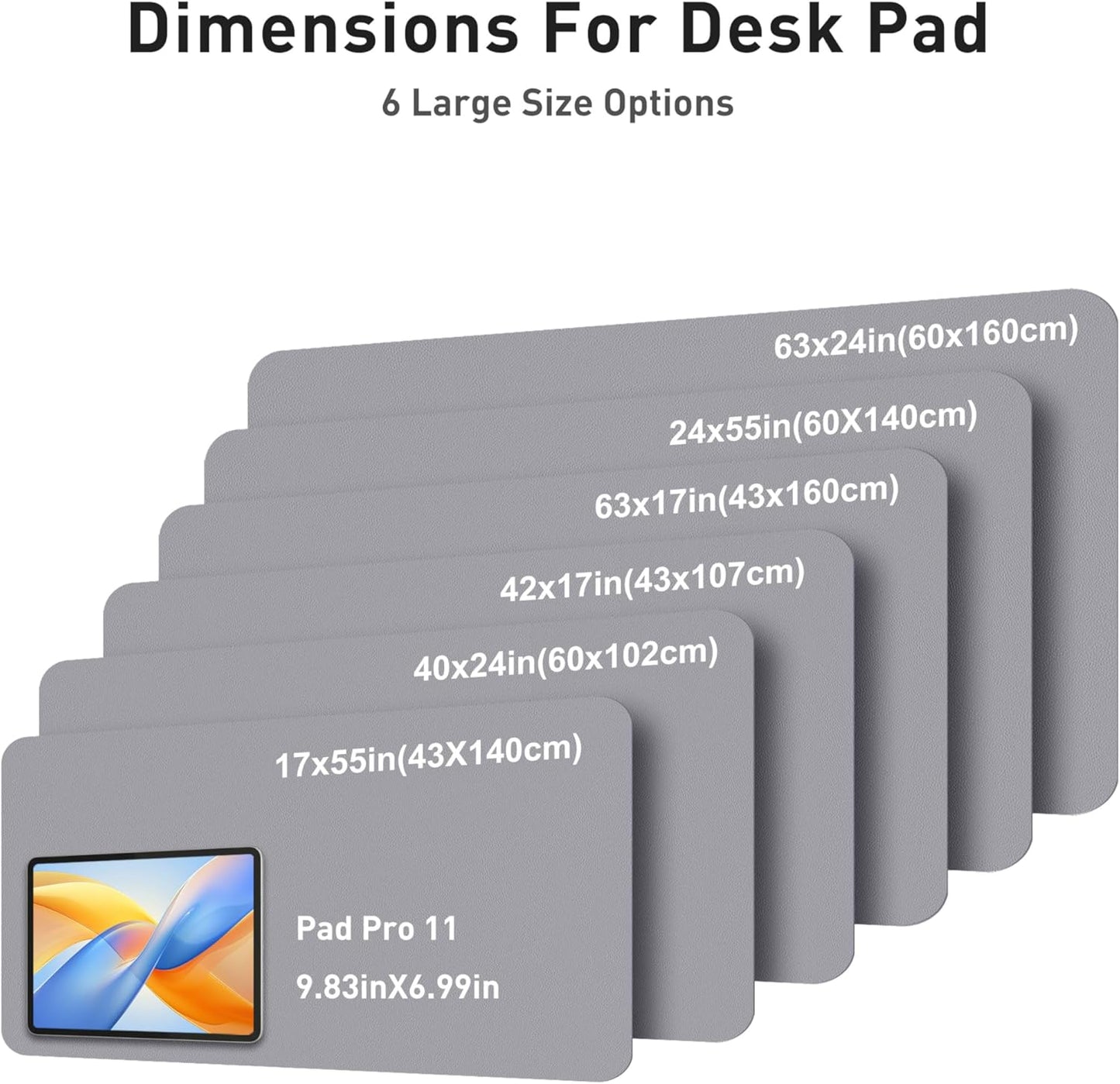 Aothia Leather Desk Pad Protector, Mouse Pad, Office Desk Mat, Non-Slip PU Leather Desk Blotter, Laptop Desk Pad, Waterproof Desk Writing Pad for Office and Home (Brown,23.6" x 13.7") - Colors B