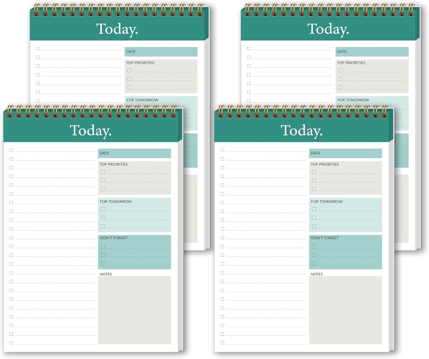 104 Pgs To Do List Notepad - Daily Planner Notepad Undated 52 Duplex-Printed Undated Sheets Tear Off, 6.5" x 9.8" Checklist Productivity Organizer with Hourly Schedule for Tasks