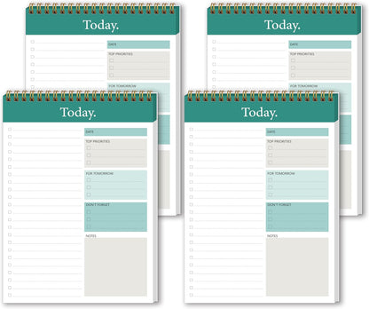 104 Pgs To Do List Notepad - Daily Planner Notepad Undated 52 Duplex-Printed Undated Sheets Tear Off, 6.5" x 9.8" Checklist Productivity Organizer with Hourly Schedule for Tasks