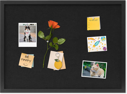DAHAPYBOO Cork Board with Linen White,Bulletin Board 17"x12" Hanging Corkboards for Office Home School Message Board or Vision Board Decoration.