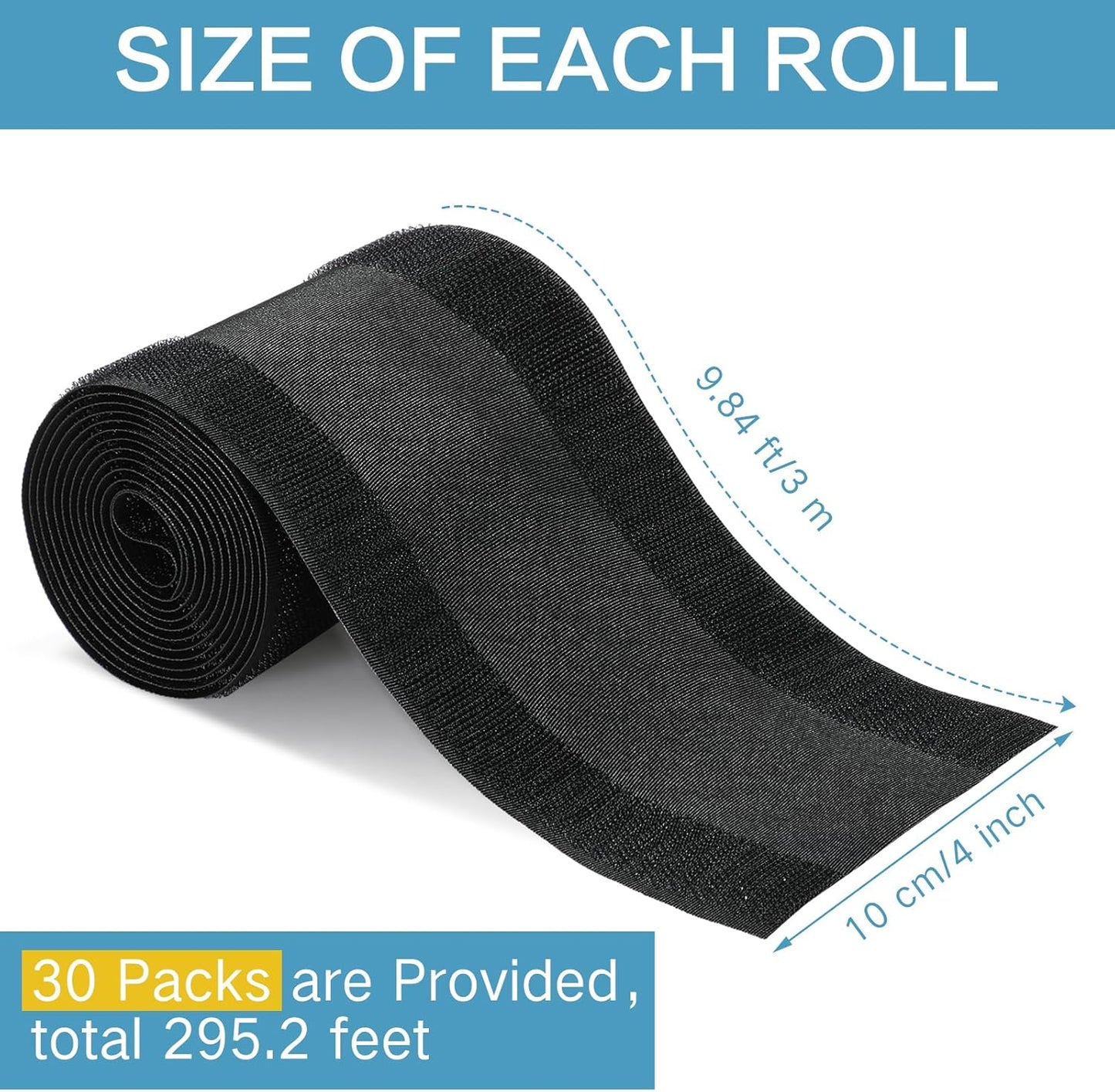 WILLBOND Carpet Cord Cover Cable Protector Floor Cover Cable Protector Management Only for Commercial Office Carpet(19.69 ft,Black)