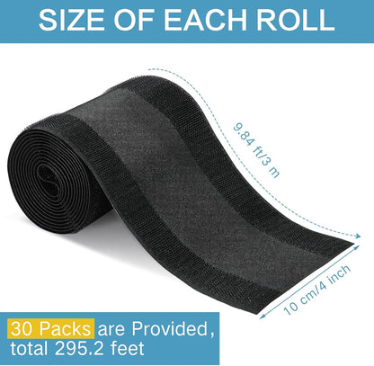 WILLBOND Carpet Cord Cover Cable Protector Floor Cover Cable Protector Management Only for Commercial Office Carpet(19.69 ft,Black)