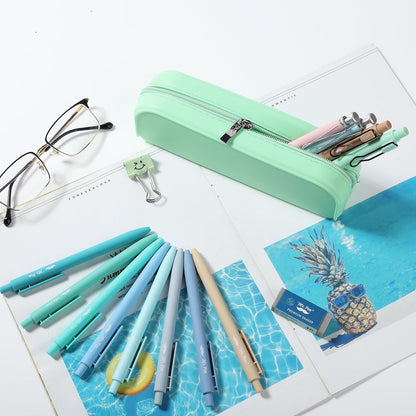 Mr. Pen- Silicone Pencil Case, Aesthetic Pencil Bag for Women, Makeup Pouch, Multifunctional Pouch for Stationery, Cosmetics and Electrical Goods Storage