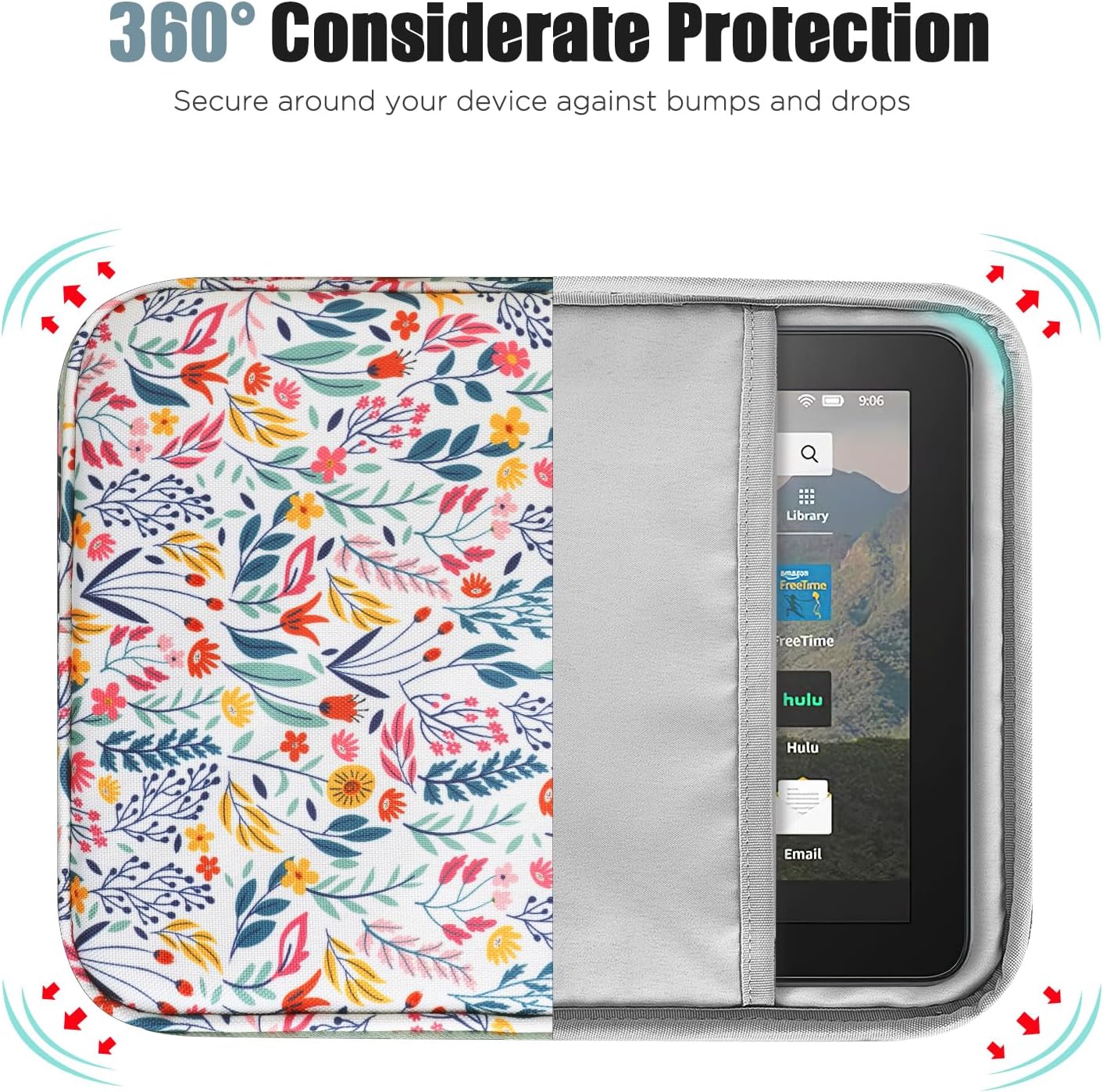 TiMOVO 9-11" Tablet Sleeve Bag for iPad 11-inch A16 2025, iPad 10.9"/10.2"| Air 11 Inch/5th/4th Gen. 10.9", Galaxy Tab A9+/A11Plus 11", Protective Bag with Pocket, Black