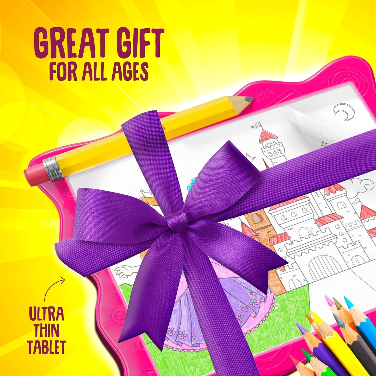 Dan&Darci Light Up Tracing Pad for Kids - Arts & Crafts Writing Drawing Tracer Board, Craft Kit for Girls & Boys Ages 6-12 - Birthday Toys Gifts Ideas for Girl or Boy 6+ Year Old Gift Toy - 6 7 8 9 10