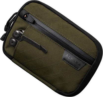 ALPAKA Admin Pouch Pro EDC Organizer - Small Tool Pouch with Smooth Zipper, Weatherproof Storage for Electronics, Cables, Travel Accessories - Black Axogrid 300D Fabric
