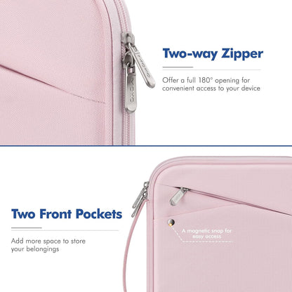 MoKo 9-11 Inch Tablet Sleeve Carrying Case with Handle, Padded Protective Travel Bag for New 11-inch iPad Air 4 2026/Pro M5/ A16, iPad 10th/Air 5/4th 10.9, i-Pad 9/8th 10.2,Tab S9/S8 11, Black