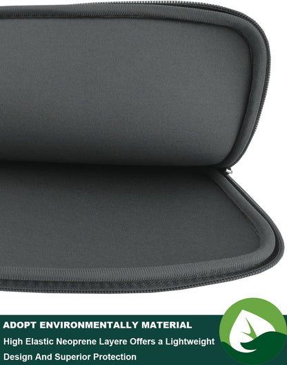 Naukay Laptop Sleeve Case, 15.6 Inch,Resistant Neoprene Notebook Computer Pocket Case/Tablet Briefcase Carrying Bag Compatible Asus/Dell/Fujitsu/HP/Sony/Toshiba/Acer- (Black)