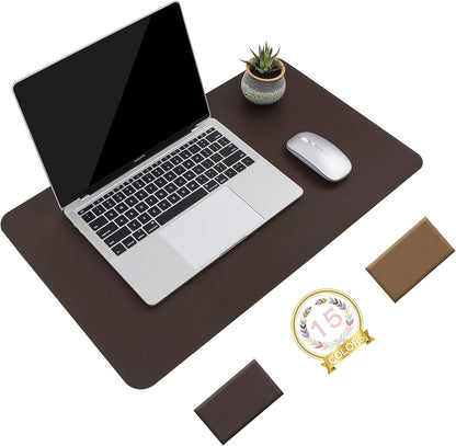 YSAGi Non-Slip Leather Desk Pad, Waterproof Laptop Computer Desk Keyboard Mat, Table Protector Blotter Mat, Large Mouse Pad for Office/Work/Home/Decor(Black, 31.5" x 15.7")