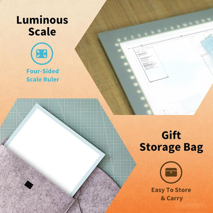 A4 LED Copy Board Light Tracing Box，Trace Light Pad for Tattoo Transferring, Drawing, Streaming, Sketching, Animation, Stenciling，USB LED Light Board for Diamond Painting