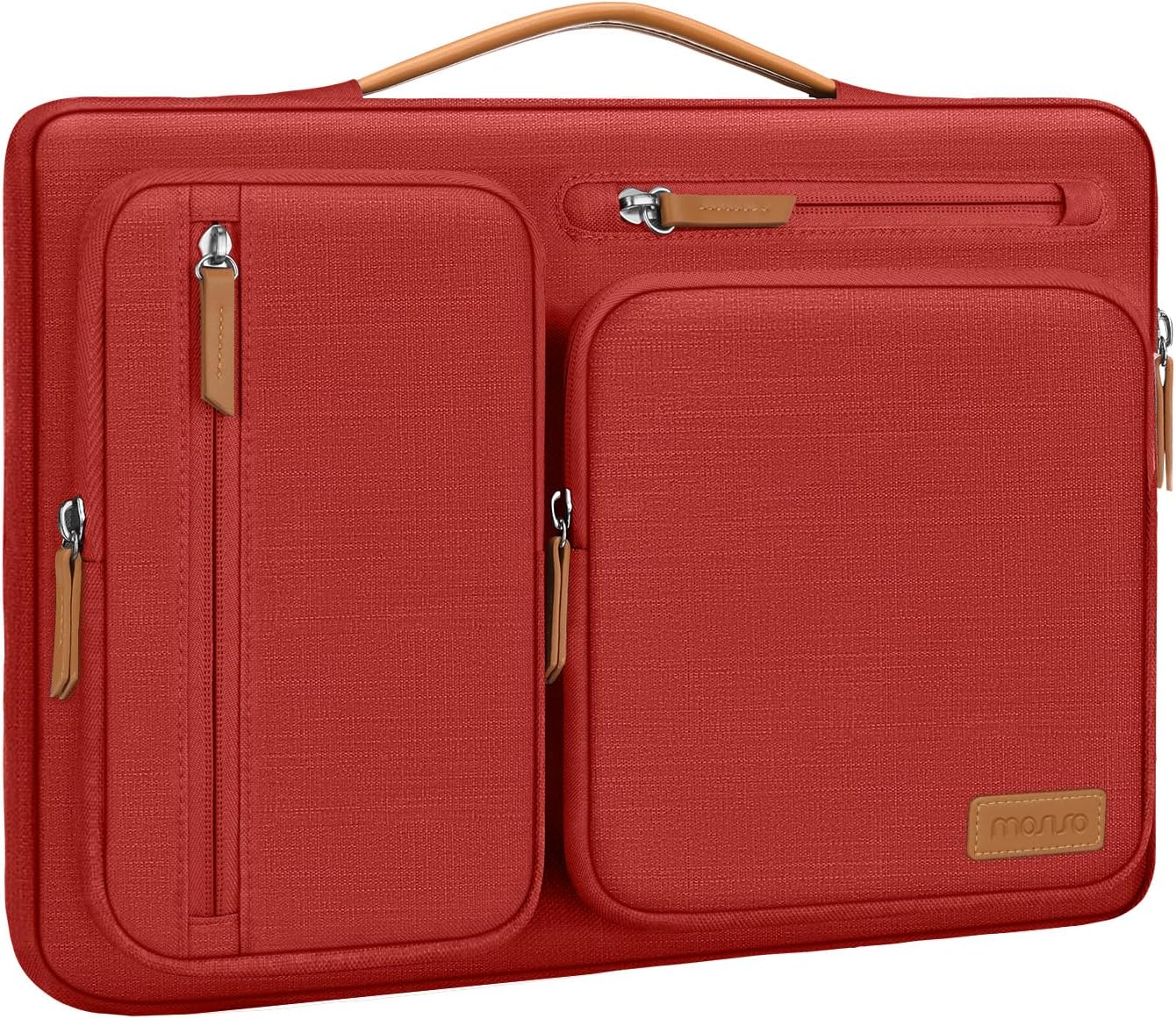MOSISO 360 Protective Laptop Case 16 inch, 15-15.6 inch Laptop Sleeve Compatible with MacBook Pro 16, HP Acer Dell Lenovo ASUS, Side Open Carrying Case with 4 Zipper Pockets&Handle, Black