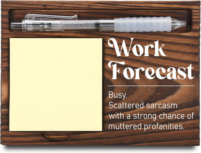 Inspirational Motivational Gifts, Encourage Gifts, Recovery Gifts, Little Reminders Sticky Note Holder, Post-it Note Dispenser for Desk, Wooden Post-it Note & Pen Holder 6.5" x 4.7" - FTA121