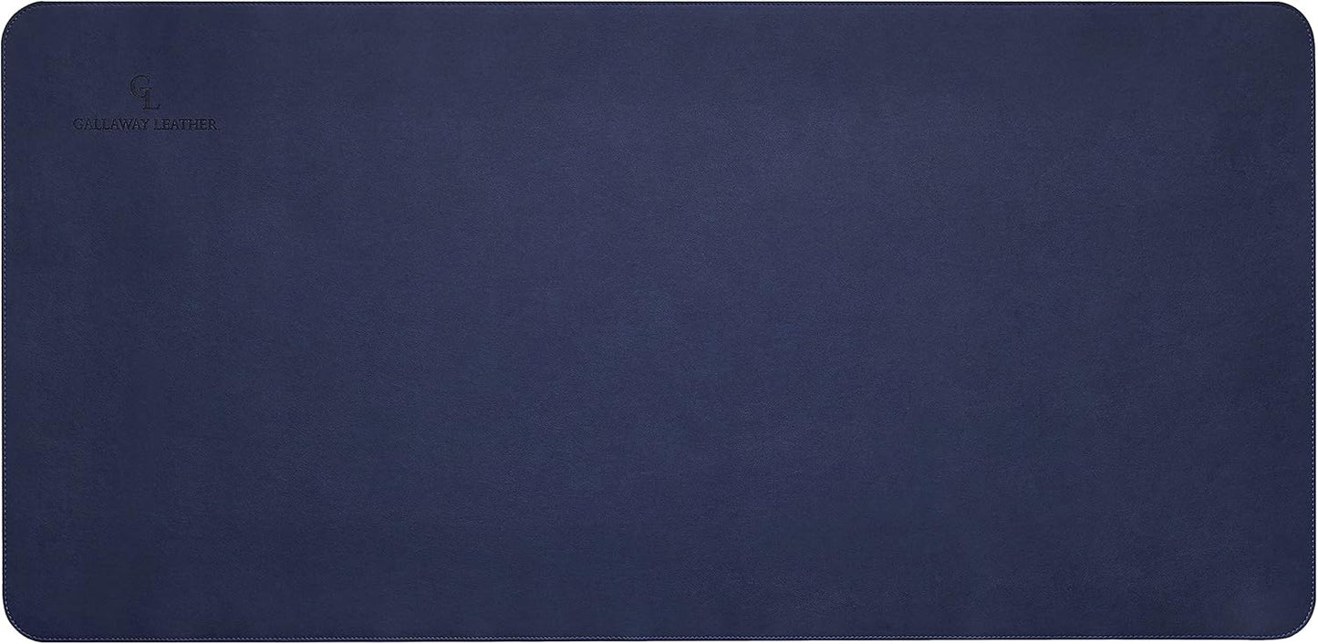 Gallaway Leather Desk Mat, Office Writing Desk Pad, Large 36" x 17" Dark Brown, for Top of Desks, Gift Ready Elegant Computer Desk Cover Protector PU Leather