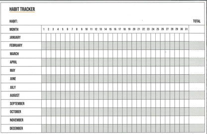 Dry Erase Calendar Double-Sided Monthly Planner Habit Tracker Journal