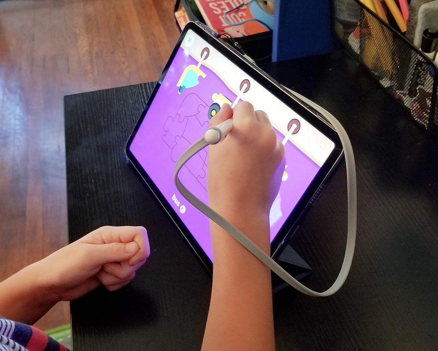 ZoopLoop Blue Silicone Scratchproof 20.75in Tether for Digital Electronic Styluses (Diameter Range: 0.27-0.37in) - Secure Stylus to Tablet Case - Tablet Pencil Holder Accessory
