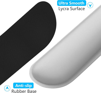 Dapesuom Enlarge Keyboard Wrist Rest, Memory Foam Keyboard Wrist Cushion for Computer Desk Mats Support, Pain Relief Ergonomic Mouse Pad Rests with Non-Slip Base for Gaming, Laptop, Radiant Orchid