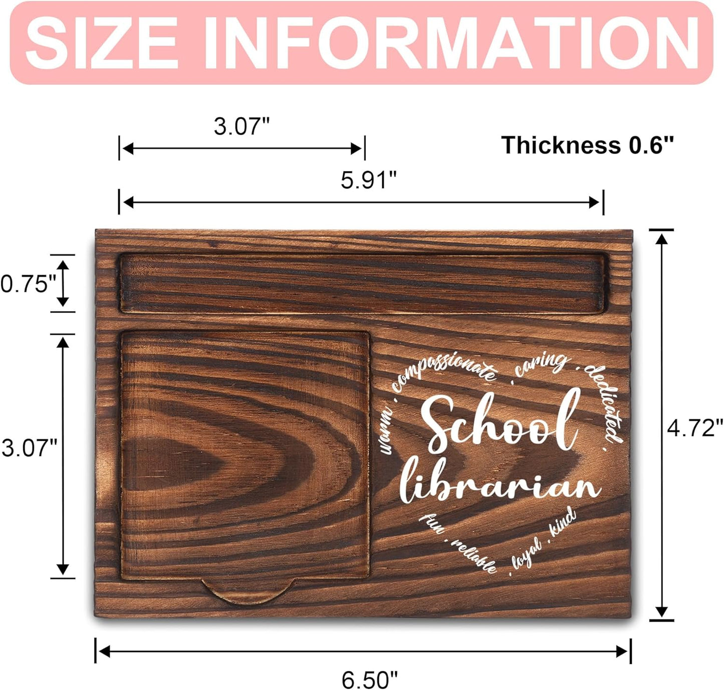 Inspirational Motivational Gifts, Encourage Gifts, Recovery Gifts, Little Reminders Sticky Note Holder, Post-it Note Dispenser for Desk, Wooden Post-it Note & Pen Holder 6.5" x 4.7" - FTA121