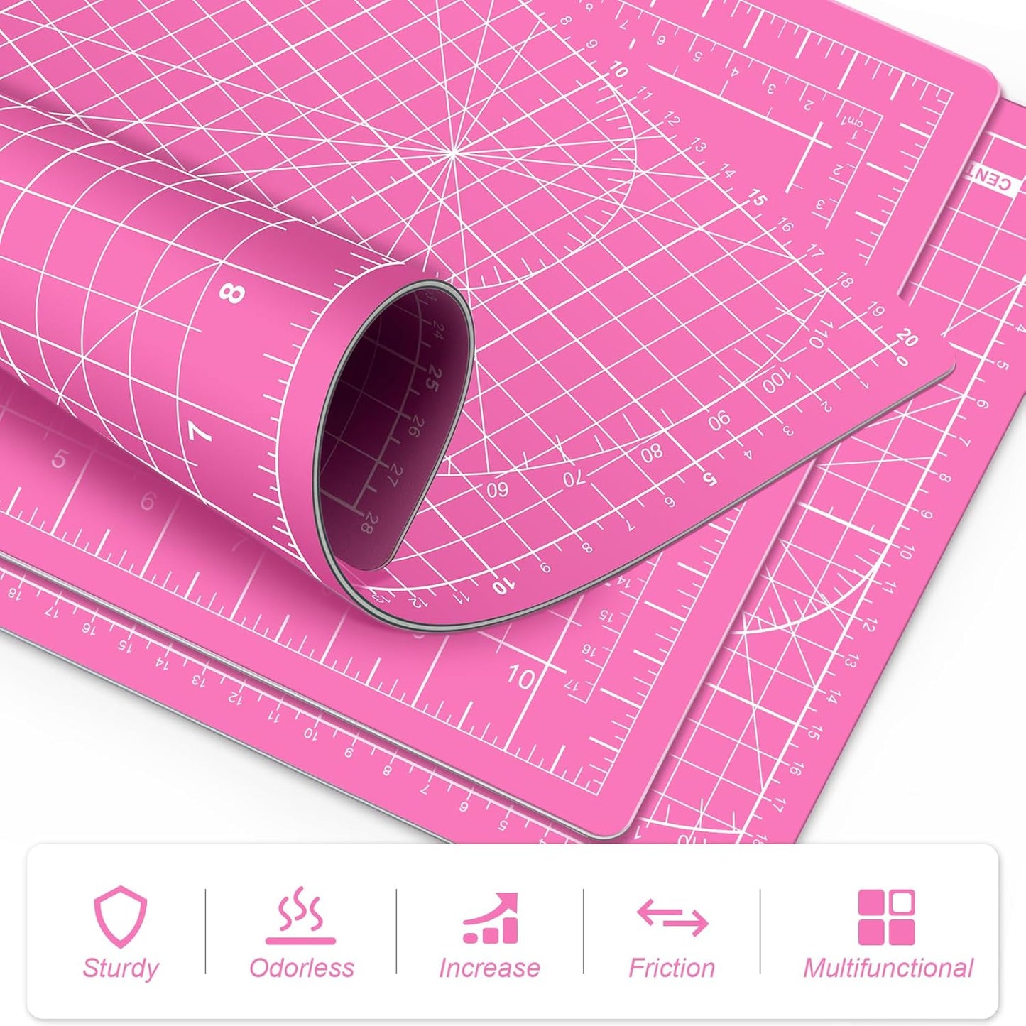 DIYSELF Cutting Mat 12in×18in, Cutting Mats for Crafts, Self Healing Cutting Mat A3, Fabric Cutting Mats Double Side for Sewing, Quilting, Craft Mat for Desktop, Matting & Mounting Materials