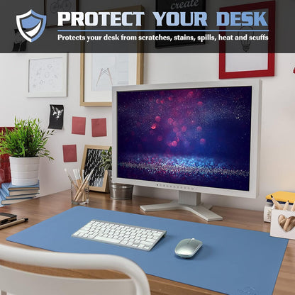 K KNODEL Non-Slip Desk Mat, Desk Pad, Desk Blotter, Desktop Mat for Desk, Large Desk Protector, Office Computer and Laptop Mat for Desk (31.5"x15.7", Brown)