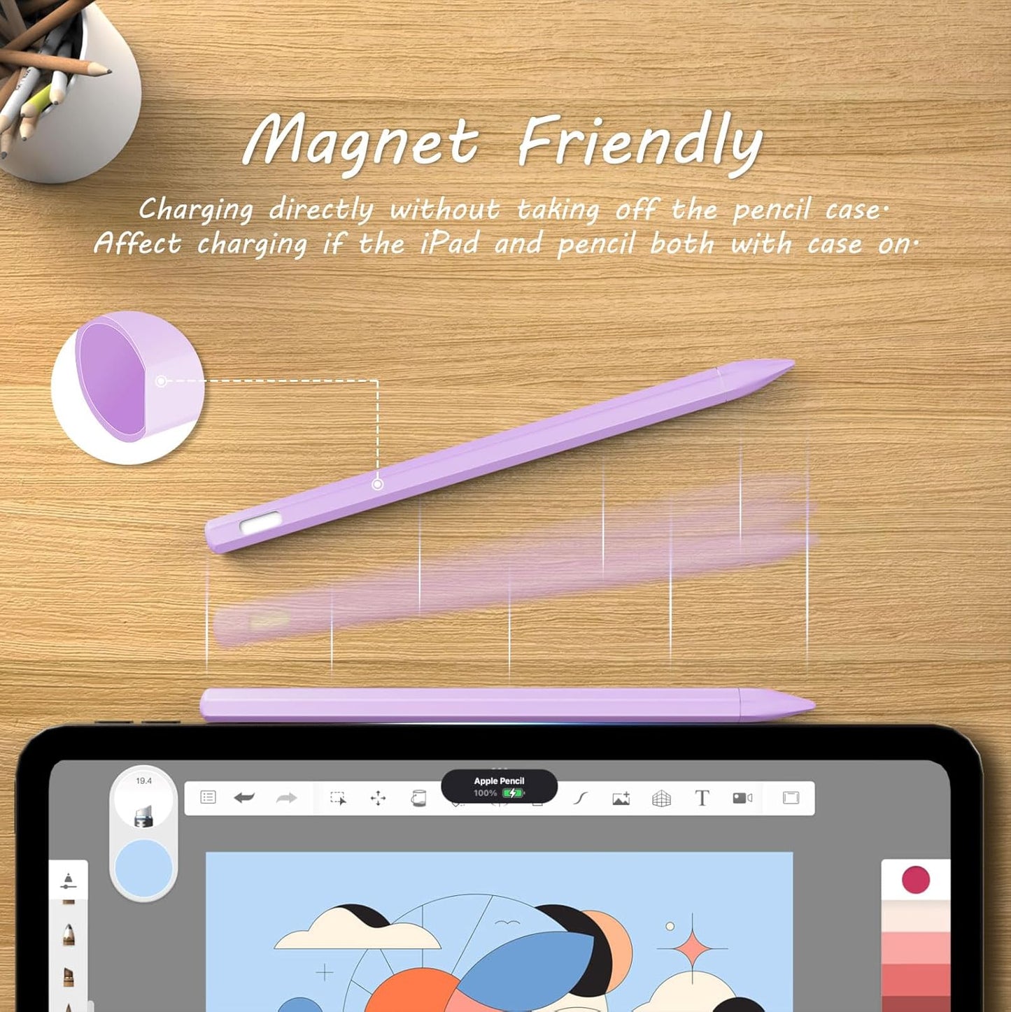 KELIFANG Silicone Case for Apple Pencil Pro 2024 & Apple Pencil 2nd Generation, Cute Pink Protective Skin Sleeve Cover Holder Grip and Tip Cap Accessories Compatible with iPad Pro 11 12.9 13 Inch